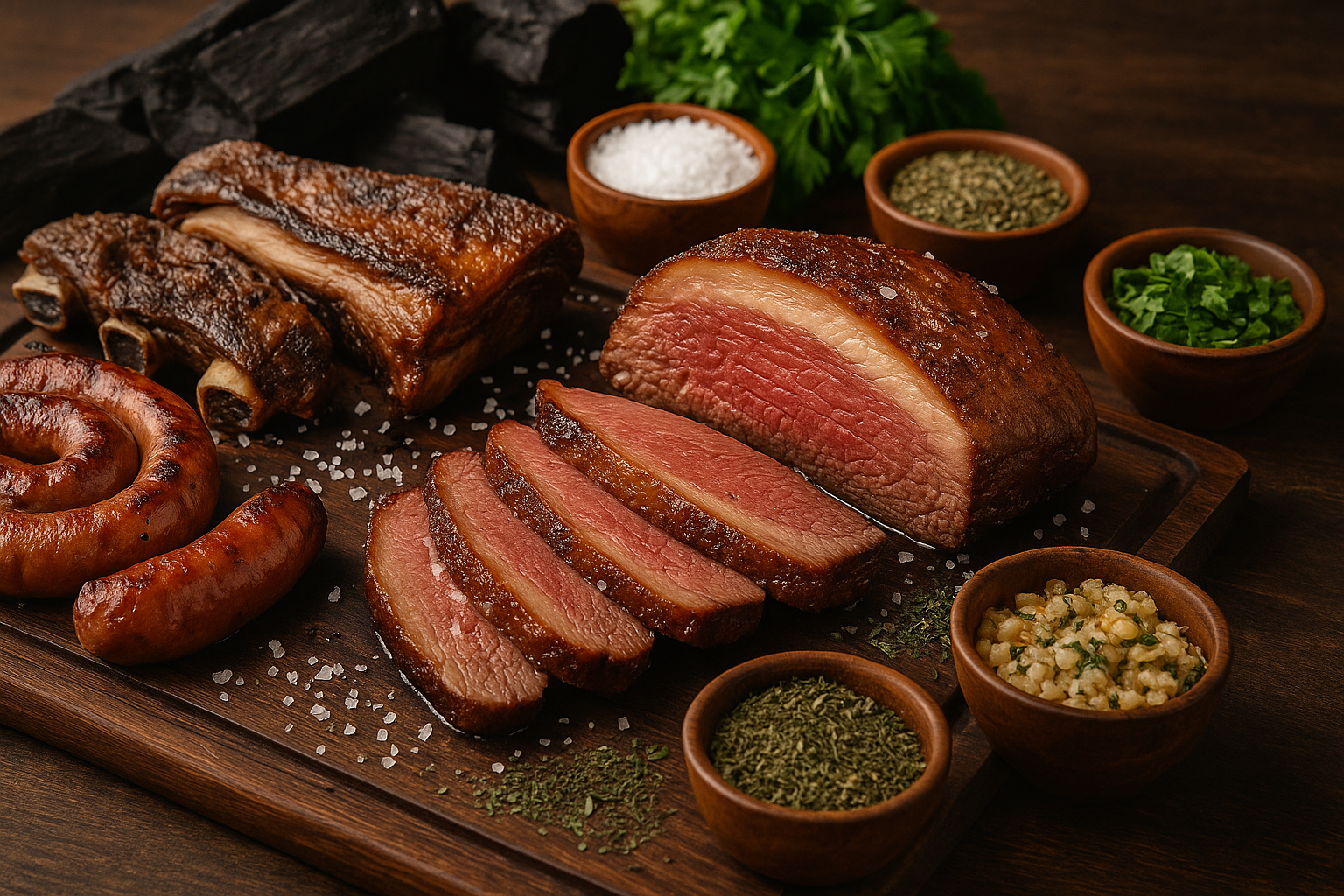 Churrasco típico Gaúcho Paranaense feito de fogo de chão